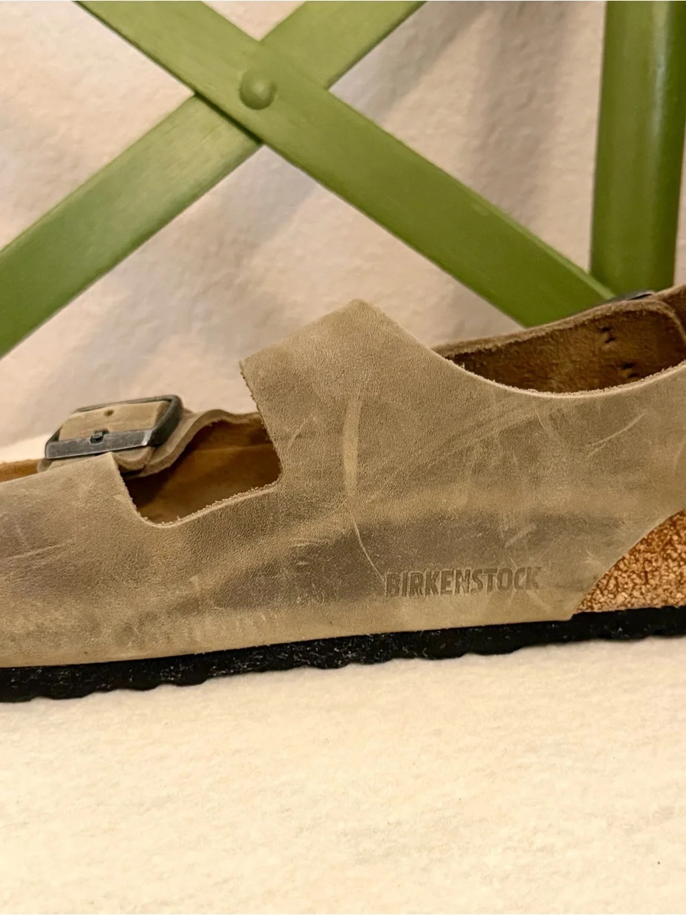 Birkenstock Milano Oiled Leather | Khaki | Sz 42 R | 9-9.5 Men’s | 11 Women’s